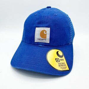 New CARHARTT Force Canvas Mesh Back Hat Lakeshore Blue w/Front Patch Logo AH0268